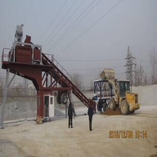 青岛FYHZS75移动式混凝土拌合站工地适用水泥沥青搅拌站厂家供应