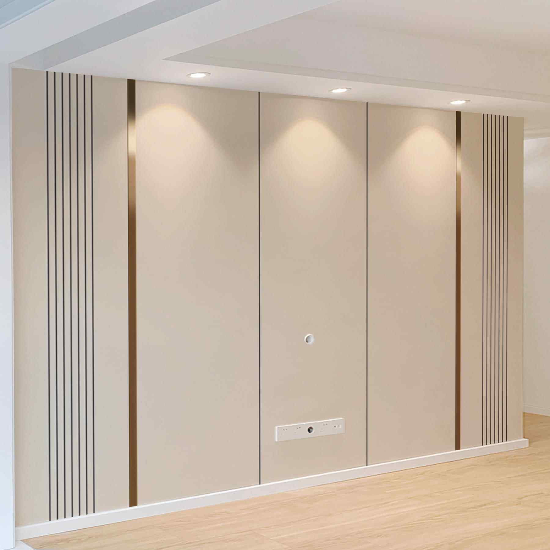 简约电视背景墙2025新款客厅装饰自粘墙贴3D格栅壁布影视墙布壁纸