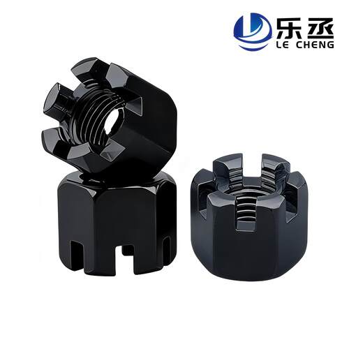 10.9级开槽螺母GB6181高强度细牙开花罗母细扣加厚螺帽罗帽M8-M42
