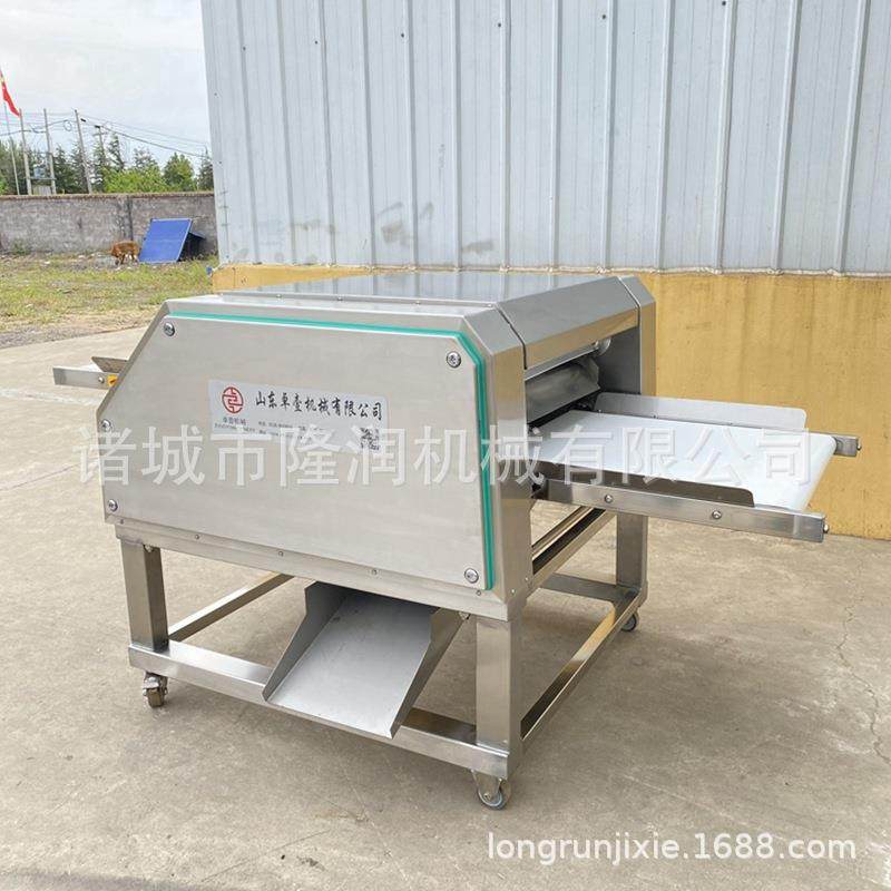 商用全自动连续式鸡脖剥皮机 琵琶腿鸡腿快速去皮机 效率高