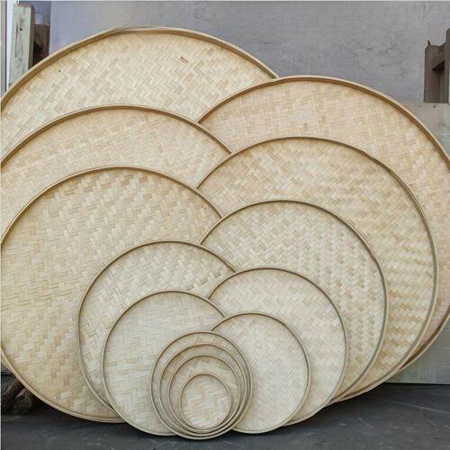蚕簸箕竹筛竹编篮农家乐烘干茶户幼儿园绘画竹编簸箕