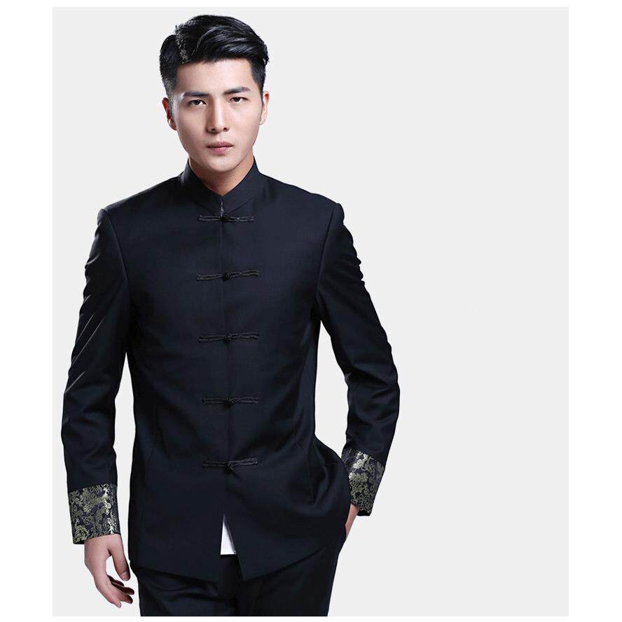 正品修身装婚男青年表演出民族乐团山学生合唱中装主持人唐中式结