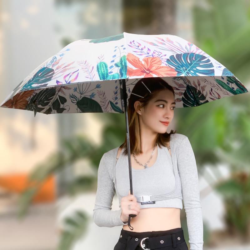 小清新满葵双层黑胶遮阳伞加厚防晒降温遮阳伞女晴雨两用抗UV
