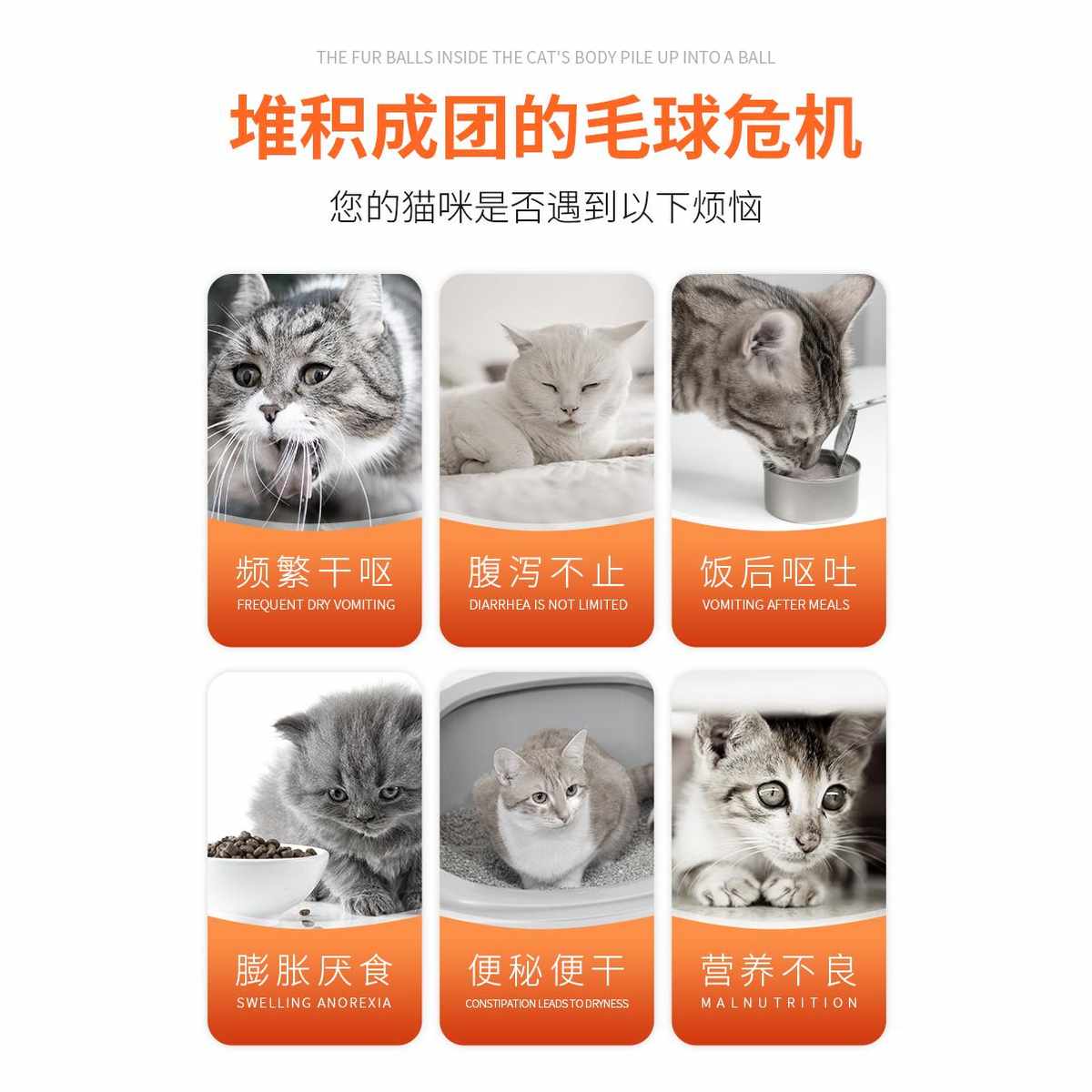 化毛膏猫咪专用营养膏幼猫成猫促排毛去毛球膏宠物营养补充剂120g
