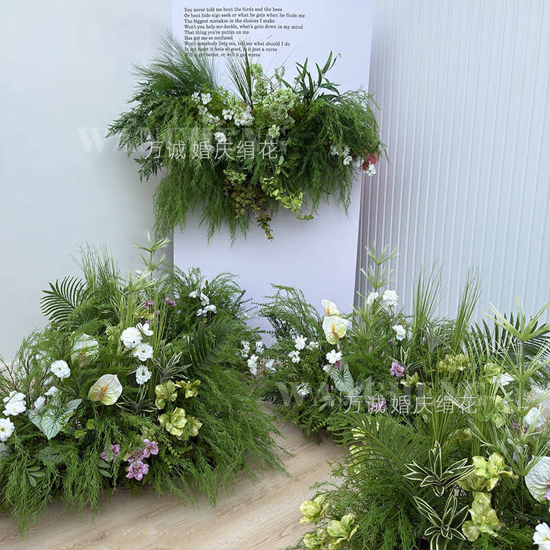 花球假花布成品装场景花艺场景软婚礼布置置花艺内装花艺店饰