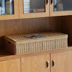 料藤编床底收纳家箱用抽屉塑衣服储物矮整理床下扁平收纳545式 盒