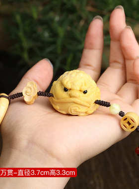 竹根件文玩雕刻金天然料黄皮批发蟾实心墩竹子mnx2手把老摆件玉竹