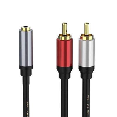 Stereo 3.5 RCA Y Cable 2RCA Male to 3.5mm Female AUX Jack
