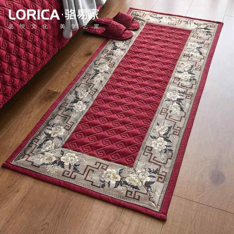 新款骆易家可洗中式床边毯床卧室尾毯房客间床边地机毯厅茶几布艺