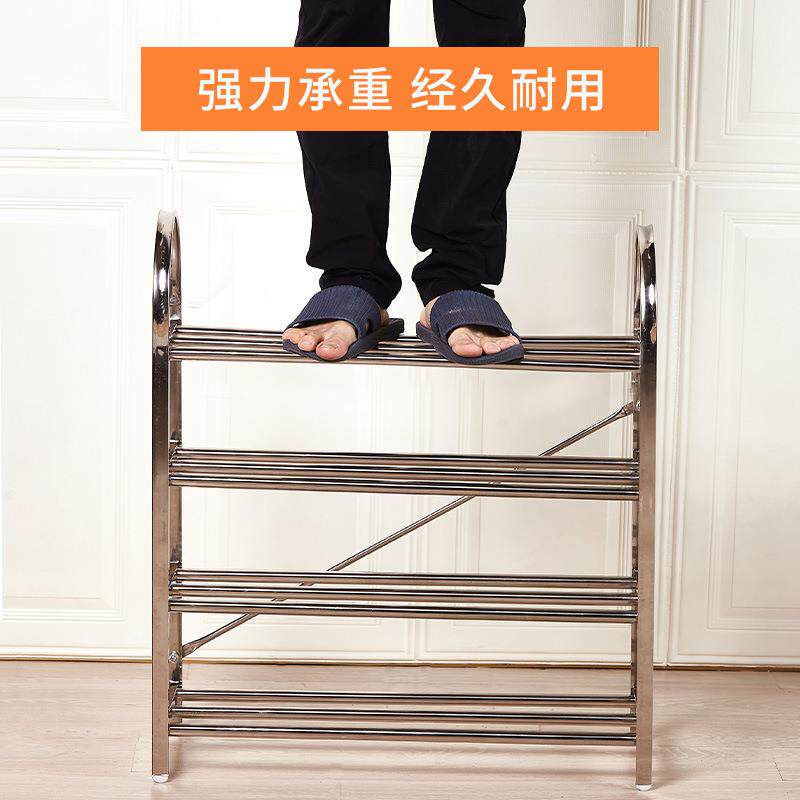 多层组装不锈钢鞋架宿舍家用经济型简易鞋柜浴室门口加固收纳鞋架