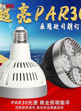 led轨道灯par30灯泡服装店射灯35W40W45W聚光四眼帕灯厂家