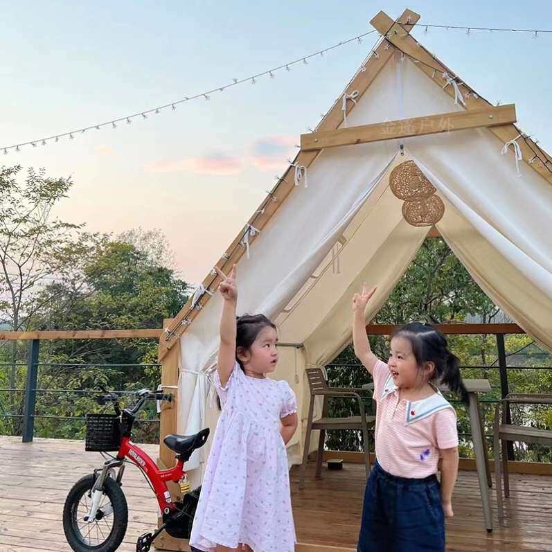 三角空中帐篷景区打卡聚会户外露天餐饮烧烤大排档餐厅防雨营地