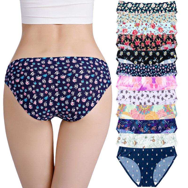 Women's Thong Comfortable Silk Underwear Sexy Bikini Pan - 实物图