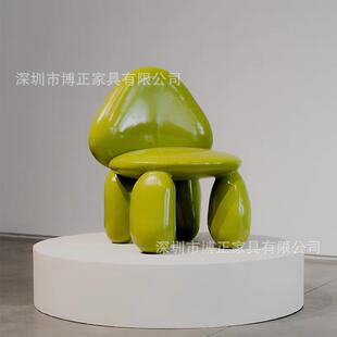 现代简约异形玻璃钢休闲椅艺术设计别墅样板房客厅贝辛儿童靠背椅