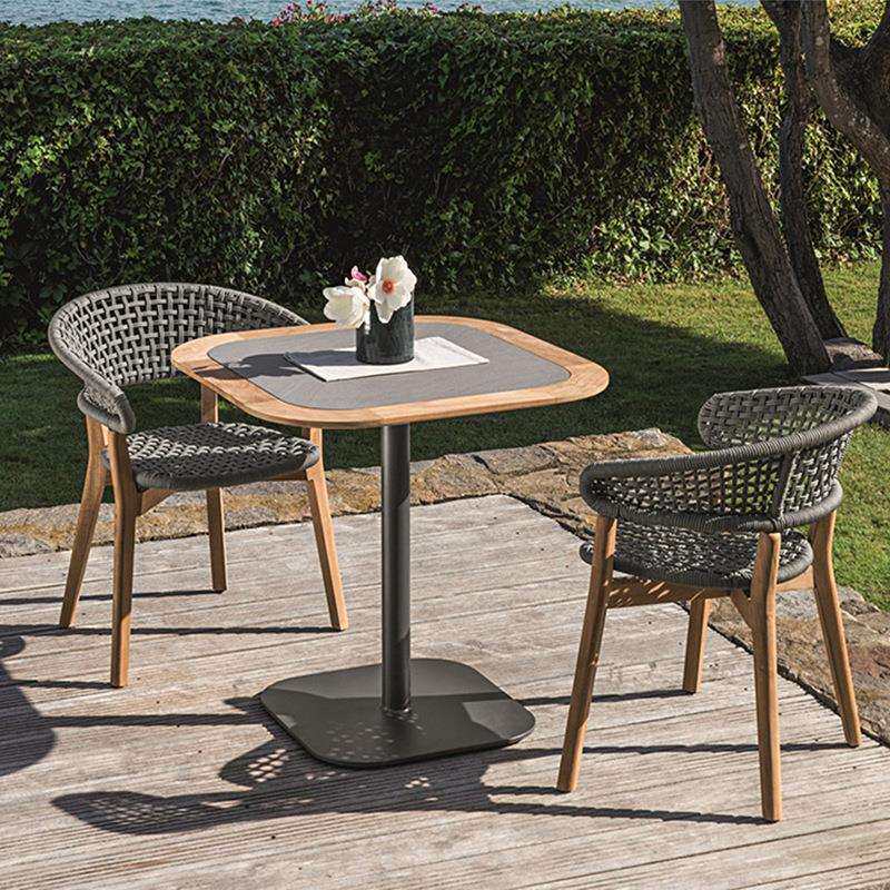 北欧户外桌网红藤编椅子庭院休闲简约室外防水阳光房露台别墅花园