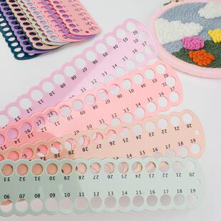 W7十字绣工Z具绣线整理收F7685S9H纳塑料穿多线板37B孔彩塑料线板