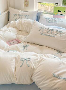 超柔学水洗棉四棉件j566套四季通用被套单人生宿舍单三件套床床品