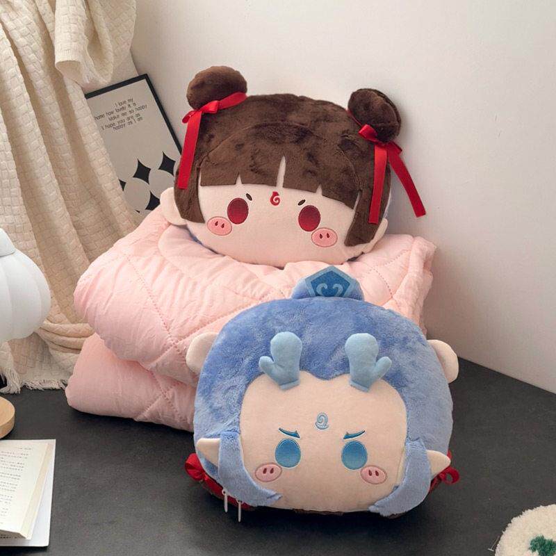 铭创优趣 二创藕饼抱枕敖丙靠垫藕饼一被子礼物二合一两用