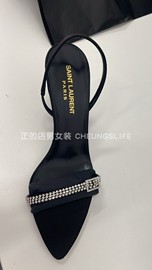 SAINT LAURENT SS24水晶高跟凉鞋775158.9QNAD 正的店女鞋YSL