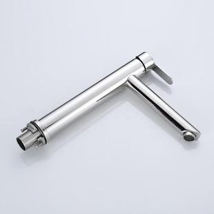 镜面304不锈钢加高加嘴台术上盆长单孔龙头酒店工FSN 6160程玻璃