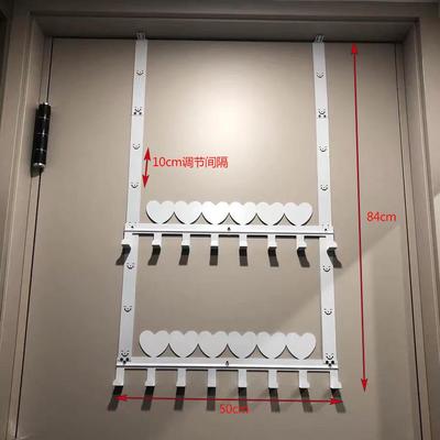 创意门后挂钩加长可调节宽窄卡位免钉衣服壁挂隔断衣帽挂架无痕