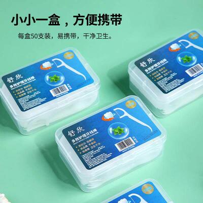 Disposable Ultra-Fine Polymer Floss Picks, Portable Box for