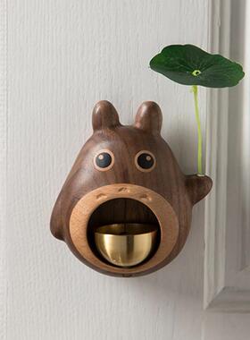 黑胡桃木铃铛新家乔迁礼物搬家新居礼品门上挂件装饰入户提醒风铃