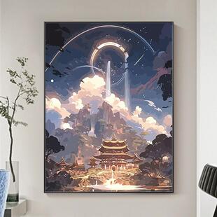 天空之镜钻石画新款客厅砖石点贴画手工高级感diy十字绣创意