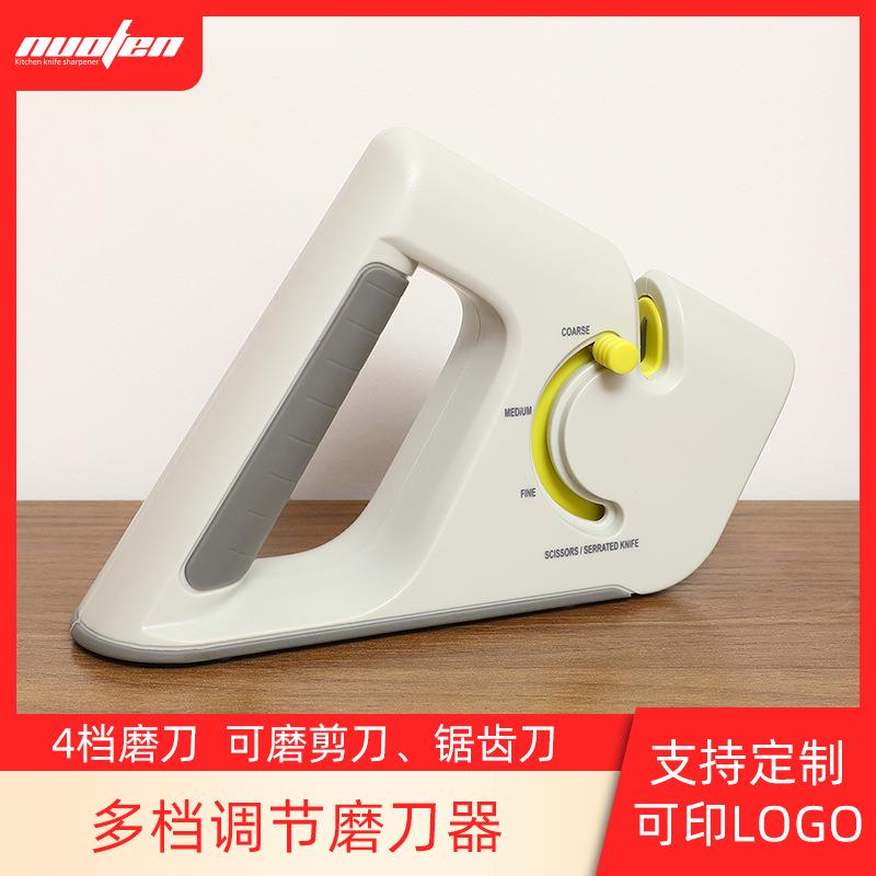 诺顿四合一多功能磨刀工具 地摊剪刀锯齿刀手动磨刀器磨