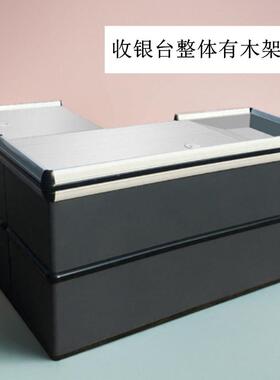 文具母婴生活用品店收银台灰色斜坡款金属货架不锈钢便利店转角