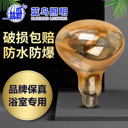 蓝鸟浴霸灯泡取暖灯275W通用防水防爆家用卫生间中间照明LED烤灯