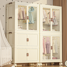 婴儿衣服收纳柜免安装宝宝衣柜，儿童小衣橱整理塑料，家用零食储物柜