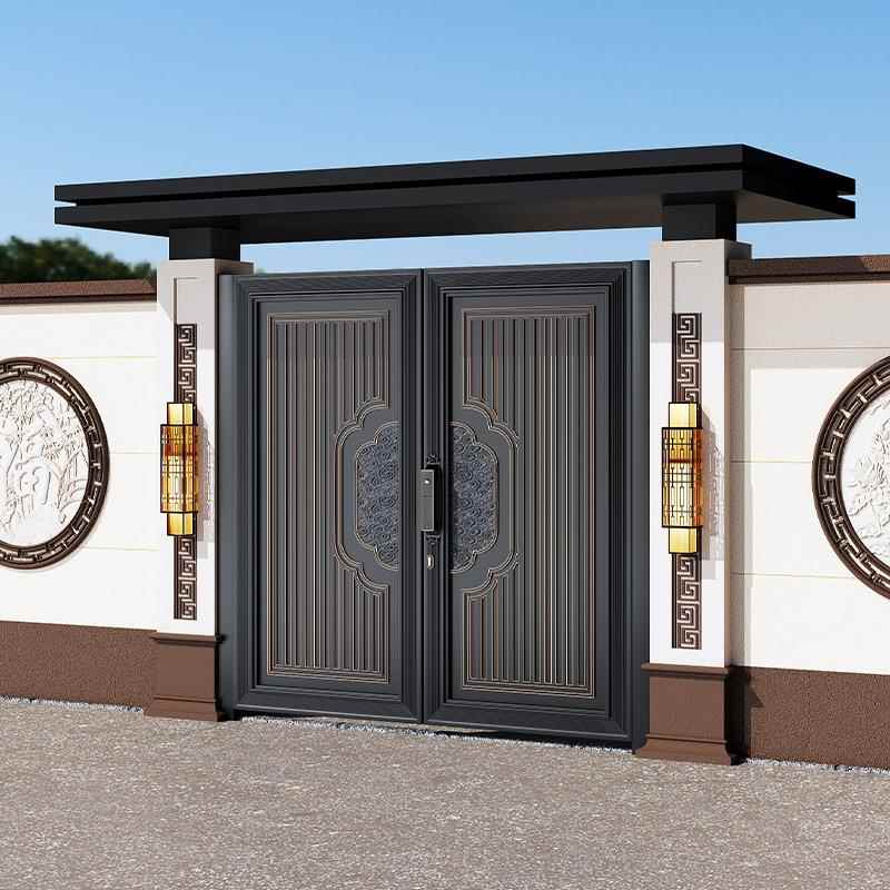 2025年款铝艺双门MJM户外村自建房院门新新品铝合金别农墅庭开院