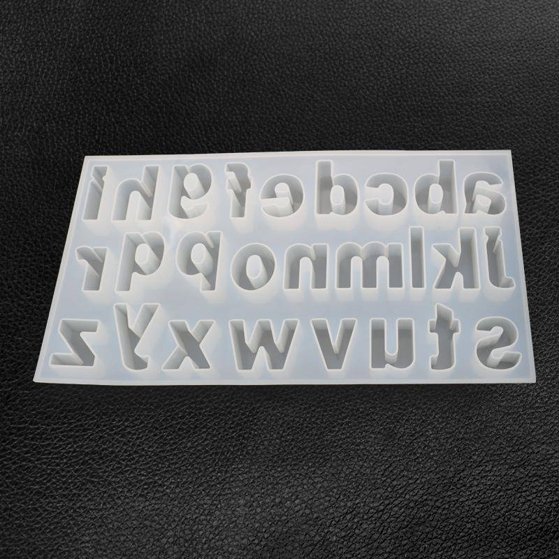 新款直销水晶滴胶模具小写字母模具镜面吊坠制作创意饰品