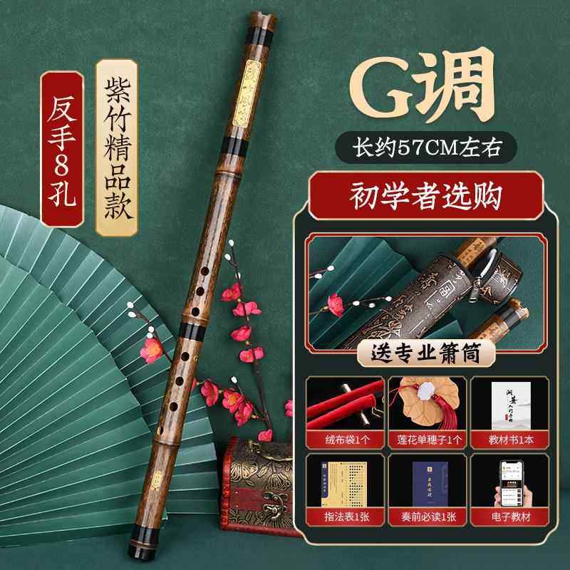 高档洞箫紫竹古专业高档洞笛入初学门零基础箫乐器短潇风八萧孔GF