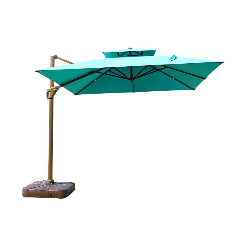 定制威尼斯罗马伞庭院遮阳伞户外太阳伞透气双顶罗马伞印图案LOGO