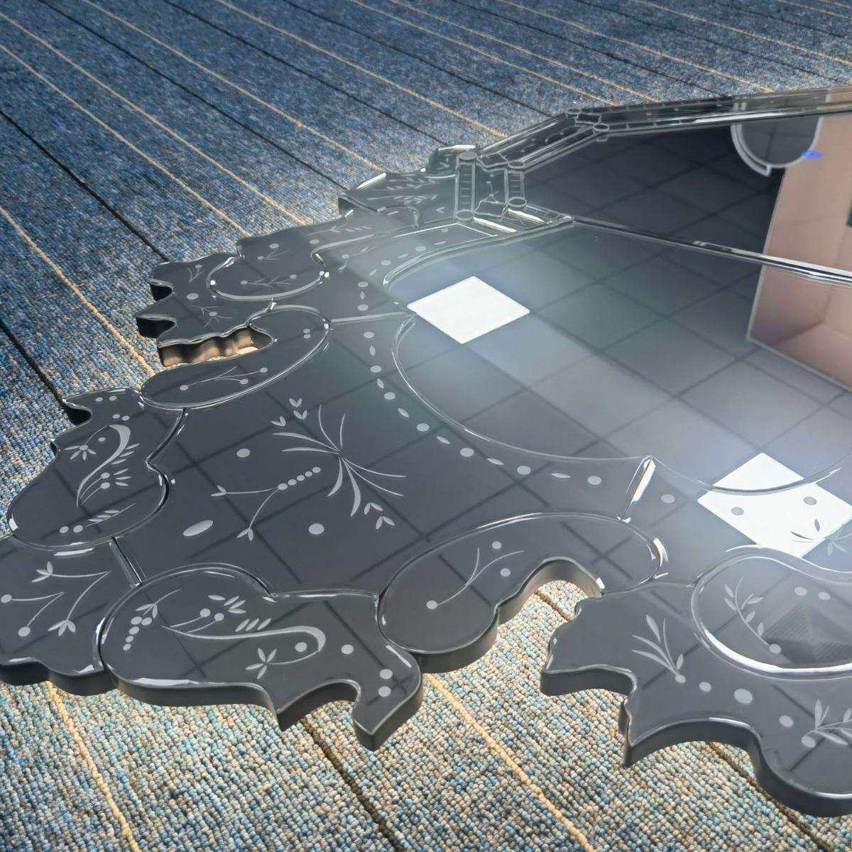 奢品级威尼斯手工雕花高清全身镜欧式客厅装饰镜酒店高端浴室镜