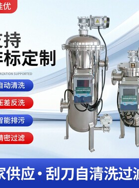 不锈钢自清洗刮刀式刷式过滤器 全自动连续 厂家刮刀过滤器