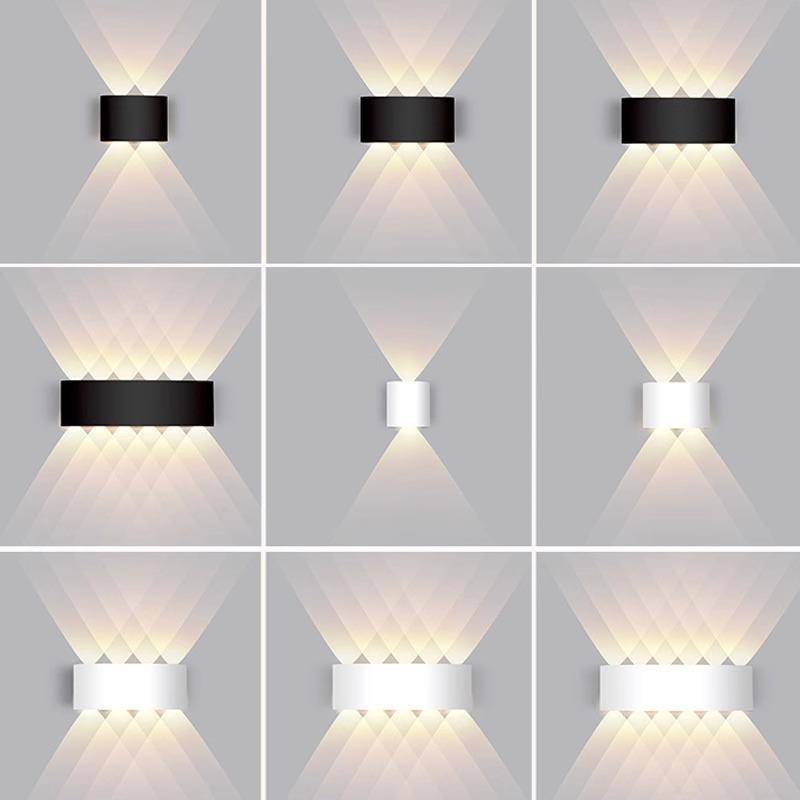 户外防水LED双头上下发光墙壁灯2W-12W创意壁灯客厅卧室花园别墅