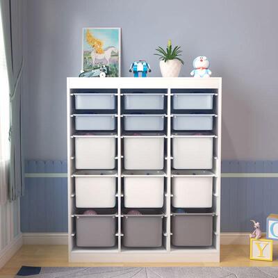 童玩绘具收OOU纳架置柜大容量书架儿桌面简易实木物本架