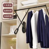 下拉式 挂衣杆可伸缩衣通衣帽间家用拉杆衣柜内缓冲下拉升降挂衣架