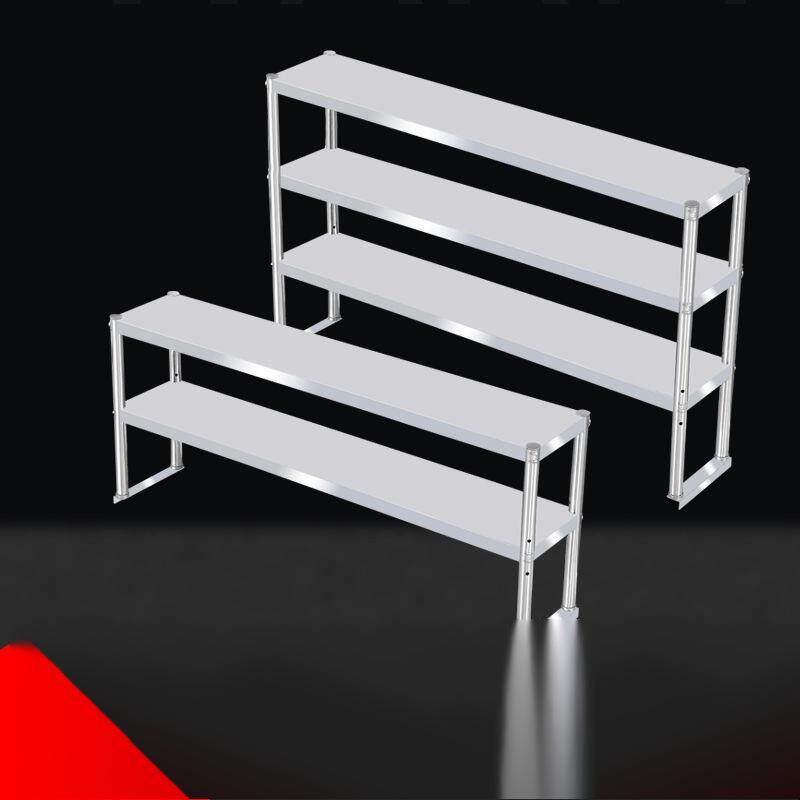 不锈钢立架工作台架子奶茶店台上架操作台置物架厨房平冷柜台面架