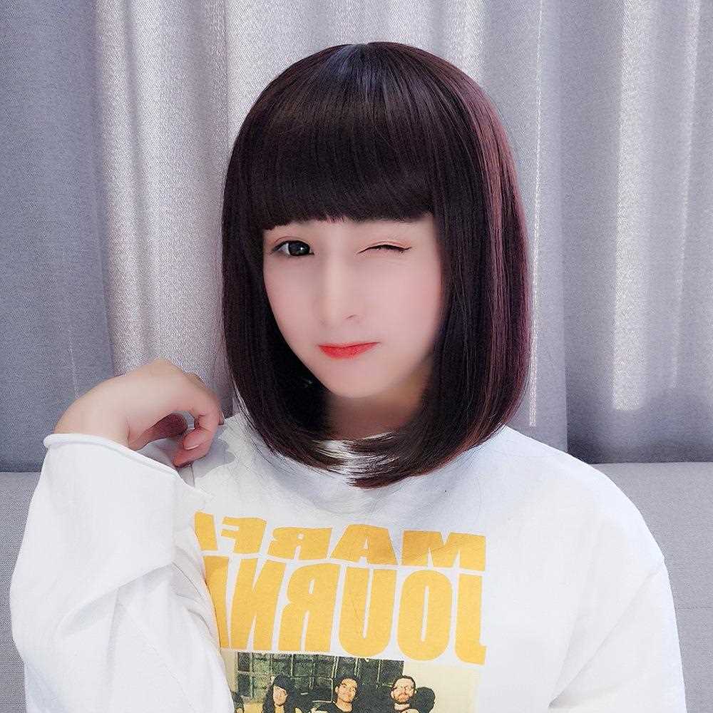 新款直销假发女短发空气斜刘海修脸蓬松波波bobo头自然逼真帅气整
