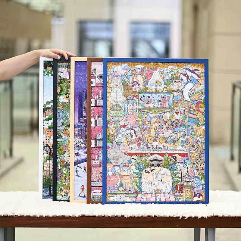 专业实木铝合金拼图相框5070简约现代装裱框1000片蓝色画框可定制,家居饰品,相框/画框,淘宝优惠券,粉丝福利购,淘宝优惠卷