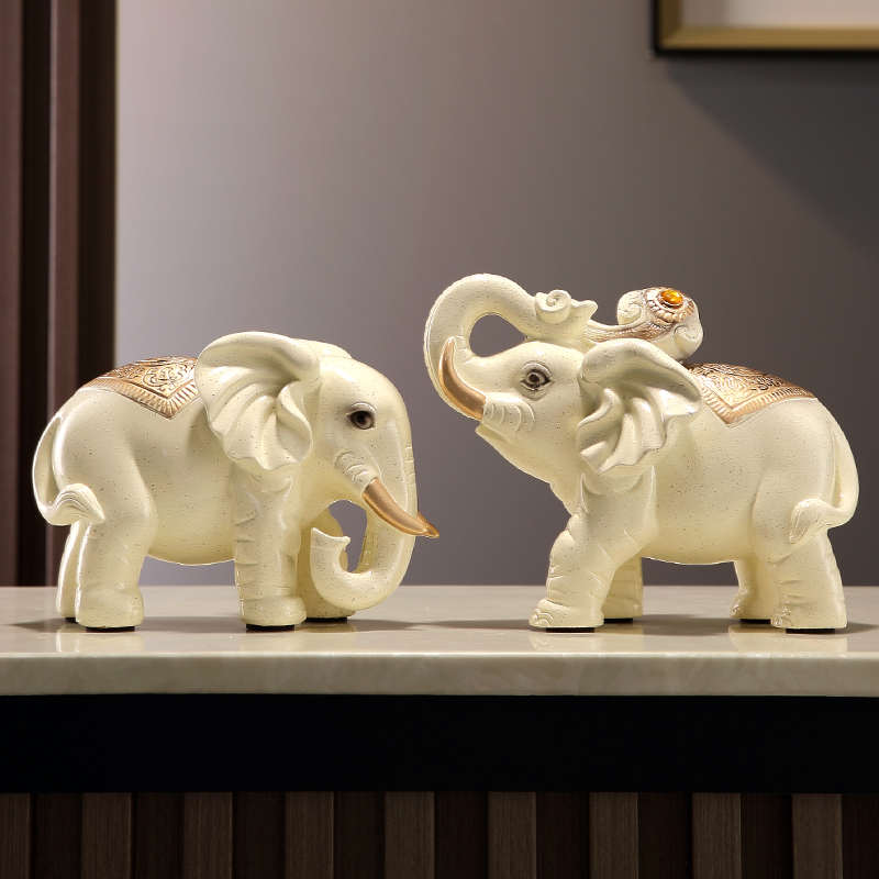 大象摆件客厅酒柜电视柜创意玄关家居装饰品茶几办公室桌面工艺品