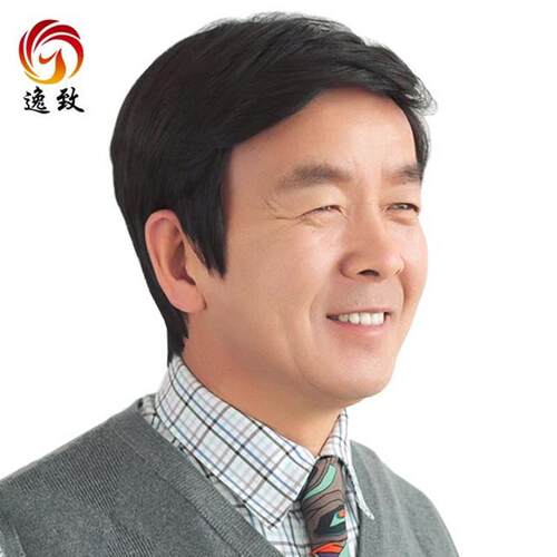 高档爸爸假发中士老年假男发短发短直发男假套中发年人假发真人真