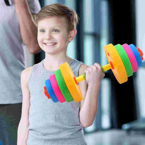 Children Dumbbell Toy Plastic Dumbbell Kids Kindergarten Arm