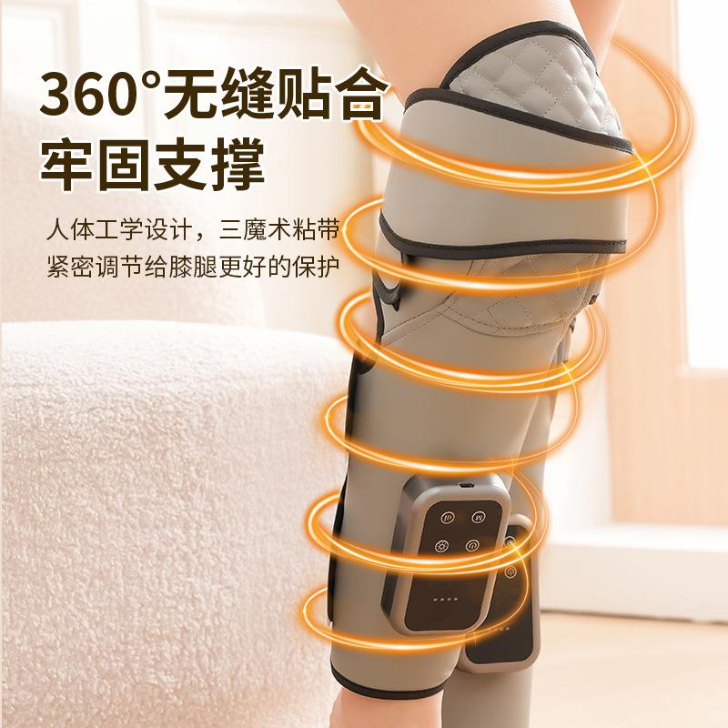 跨境新品热敷气囊二合一腿部膝盖按摩加热护膝震动艾灸老寒腿保暖