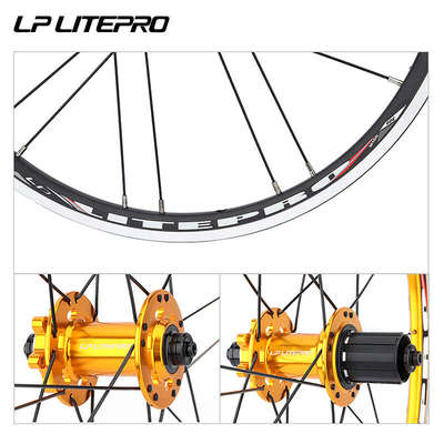 20小轮 碟406litepro快折叠轮毂轮组车寸451v轮 拆lp 刹    刹车