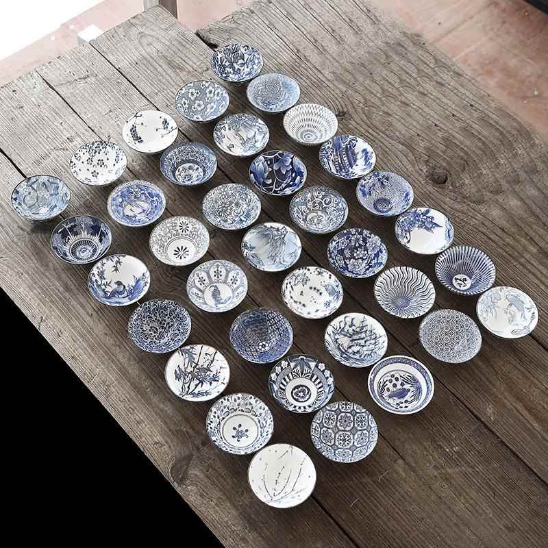 日式陶瓷釉下彩10个碗餐具套装创意5英寸碗米饭碗吃饭碗家用小碗